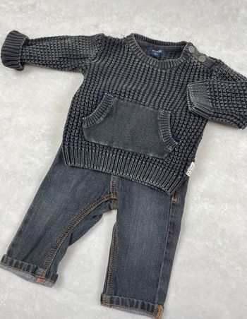 Ensemble bébé garçon 3 mois Kiabi pull et jeans