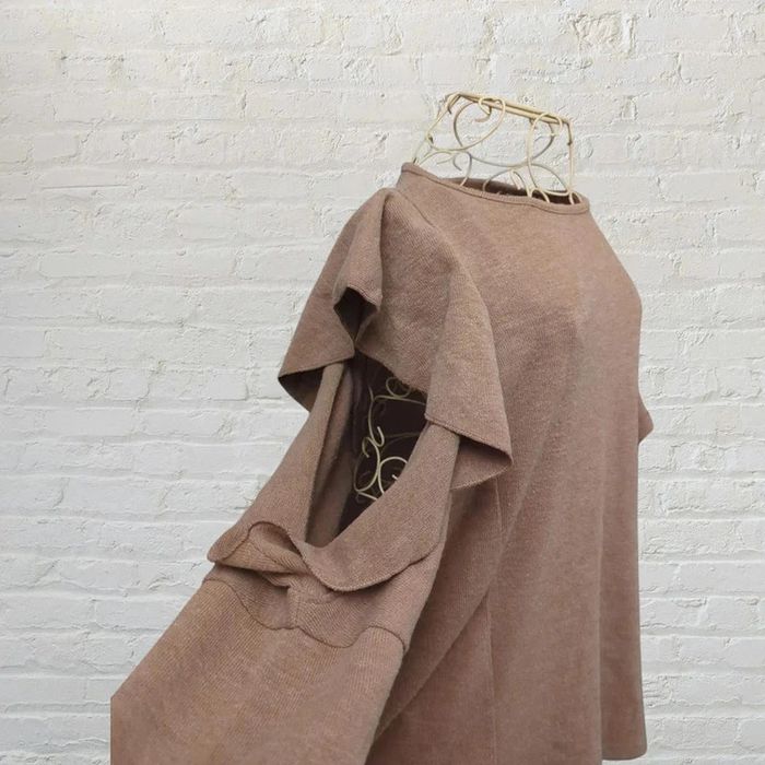 Magnifique pull à volants marron / camel Zara Taille L - photo numéro 5