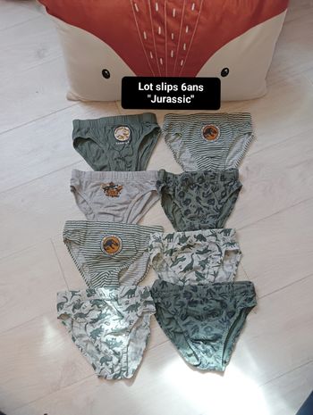 Lot slips 6ans Jurassic 