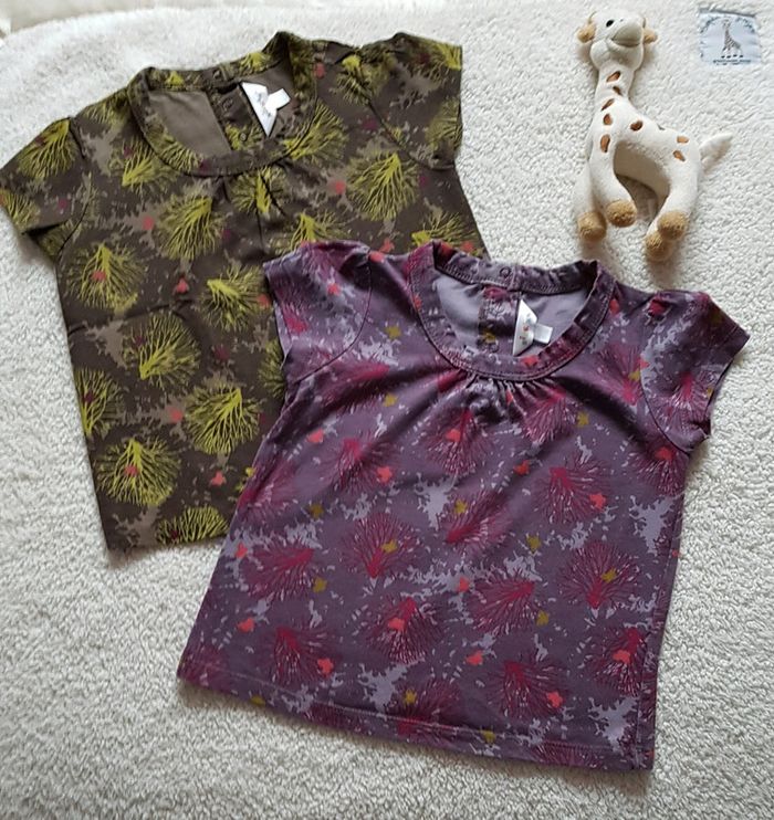 Lot de 2 T-shirt manches courtes 18 mois