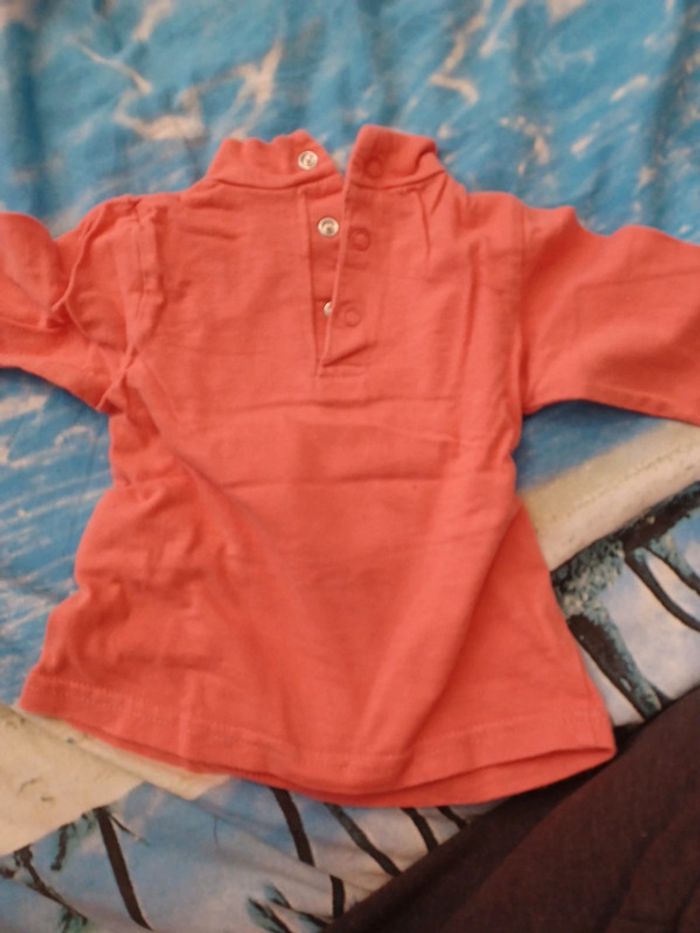 Tee-shirt col roulé disney marie 6 mois - photo numéro 2