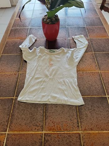 Tee shirt manches longues girafe 4/6 ans