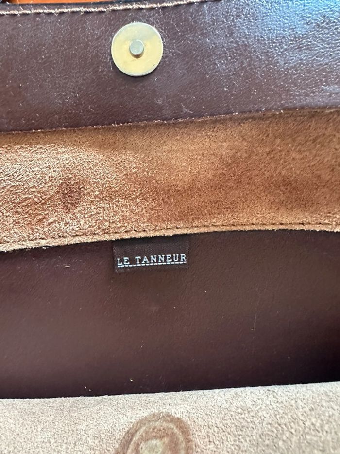 Sublime sacoche à main, homme, cuir, marron, marque le tanneur - photo numéro 6