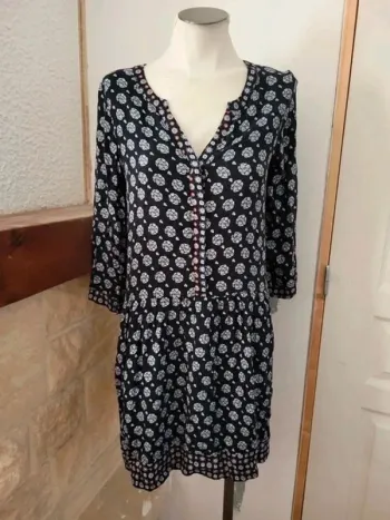 Robe ete promod 38 taille M manches longues