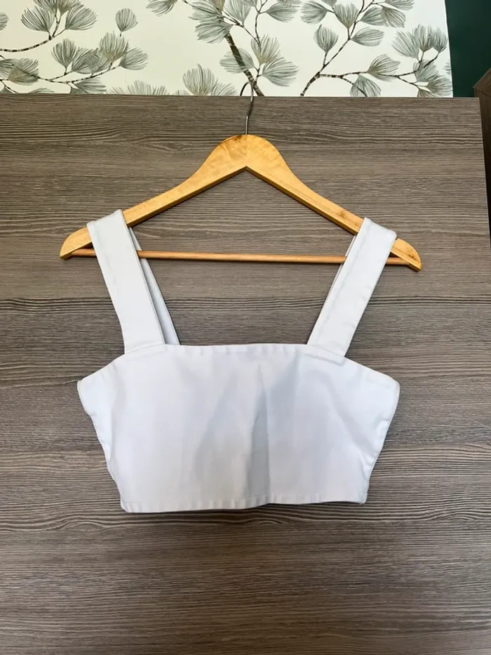 Crop top Zara blanc M - photo numéro 3