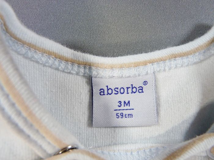 Pyjama dors-bien grenouillère velours bleu marron chat Absorba 3 mois 59 cm garçon - photo numéro 3