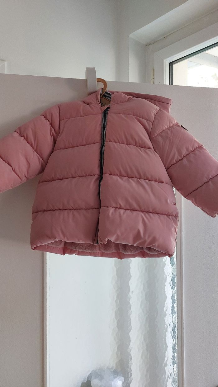 Manteau hiver fille rose petit bateau 24 mois 86 cm