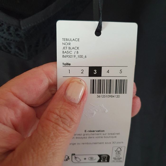 Caraco noir taille 3 (40) en V devant et derrière Breal - photo numéro 4