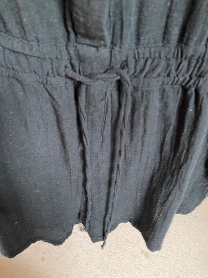 Combinaison short gaze de coton noire L - photo numéro 6