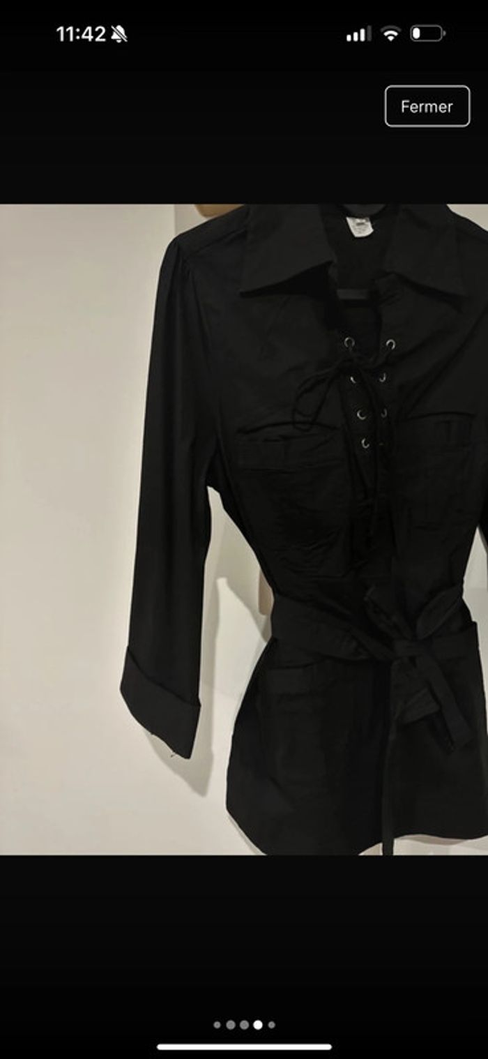 Chemise noire tunique - photo numéro 4