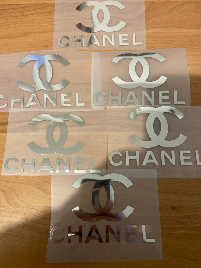 6 Stikers autocollants argenté - photo numéro 3