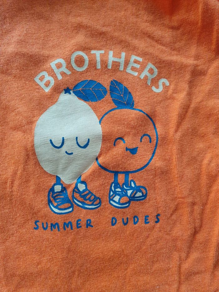 T-shirt orange brothers - photo numéro 2