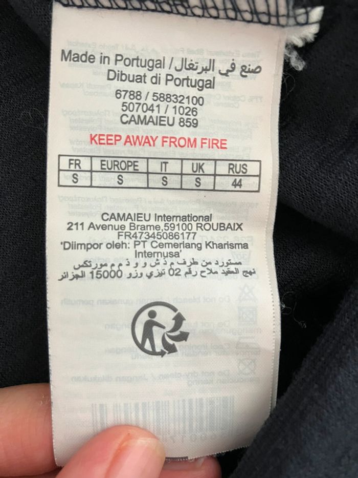 Haut bleu marine femme taille S camaïeu - photo numéro 8