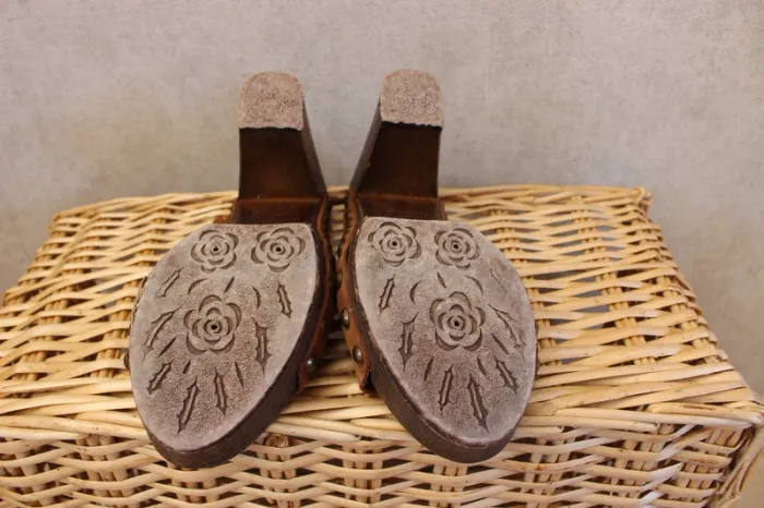 👠 Sabot ouvert, marron, taille 37 - photo numéro 4