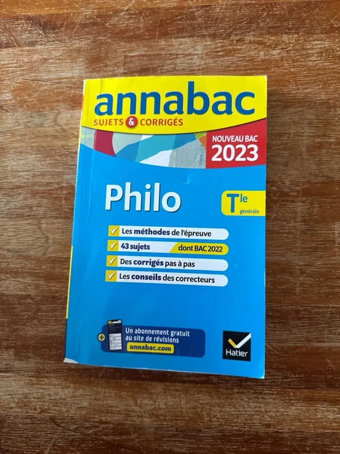 Livre, Annabac 2023 philo