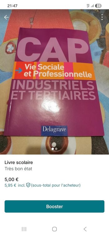 Livre scolaire CAP