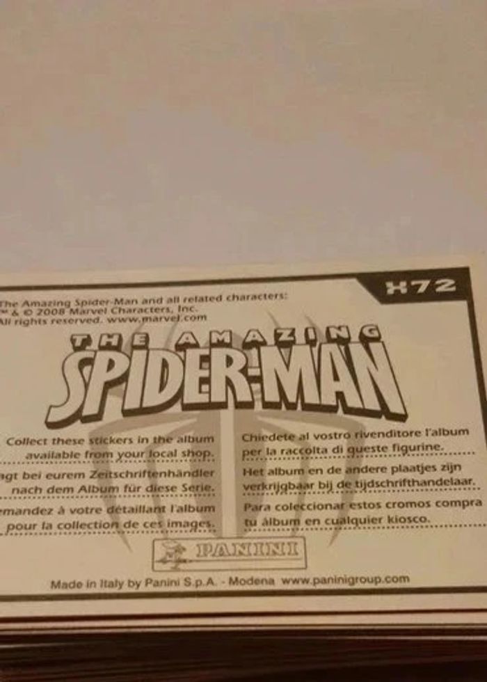 Lot de 10 images panini the Amazing spiderman - photo numéro 2