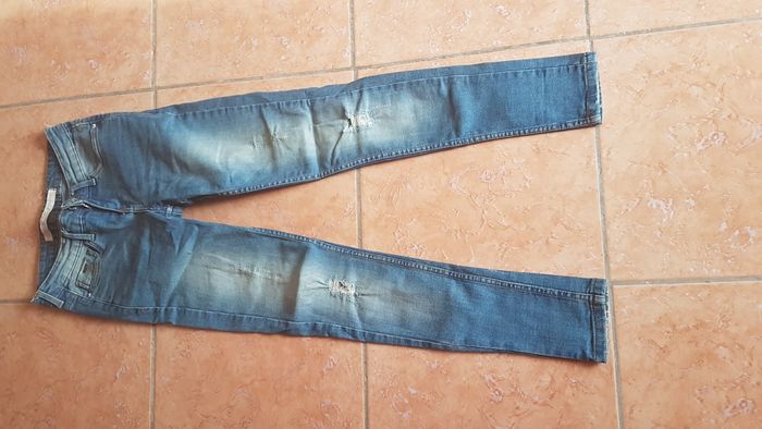Jeans slim troué fille 34 bleu J Jeans