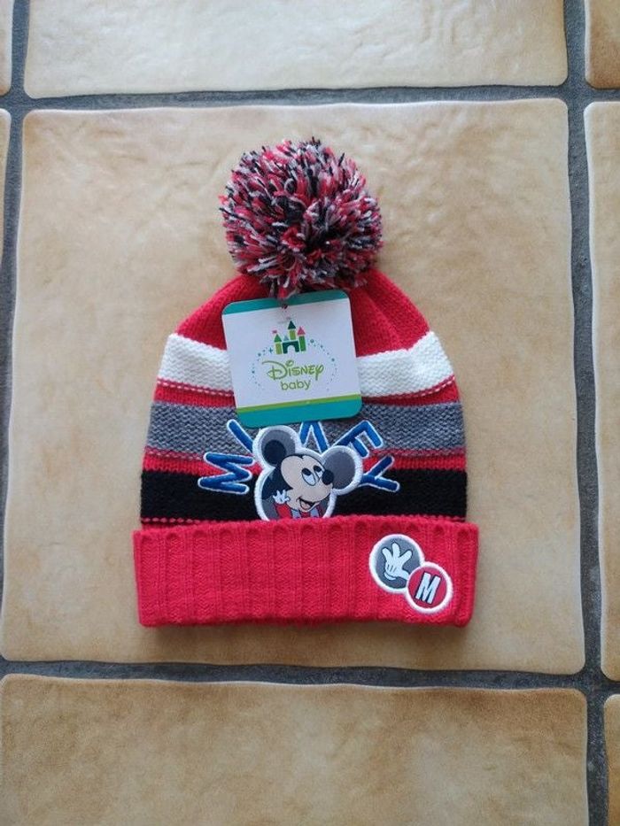Bonnet "Disney" garçon imprimé Mickey, taille 48.