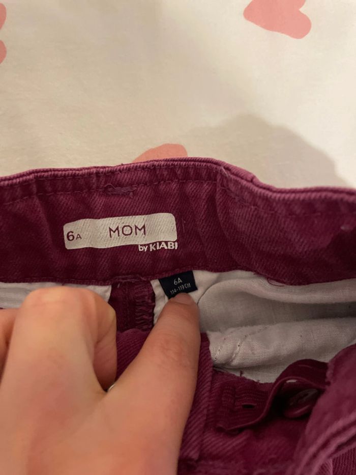 Pantalon jean Mom taille 6 ans Kiabi - photo numéro 3