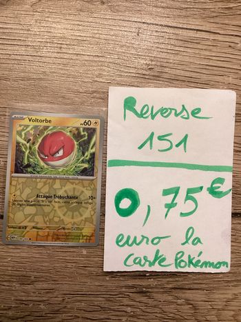 carte Pokémon voltorbe reverse 100/165 EV3.5 collection 151 FR neuf sortie de booster
