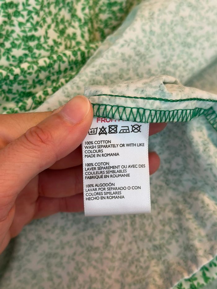Robe d’été blanche et verte à motifs fleuris – Taille XS – Urban Outfitters - photo numéro 9