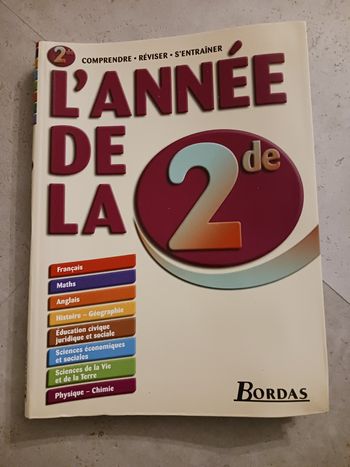 livre l'année de la 2de Bordas