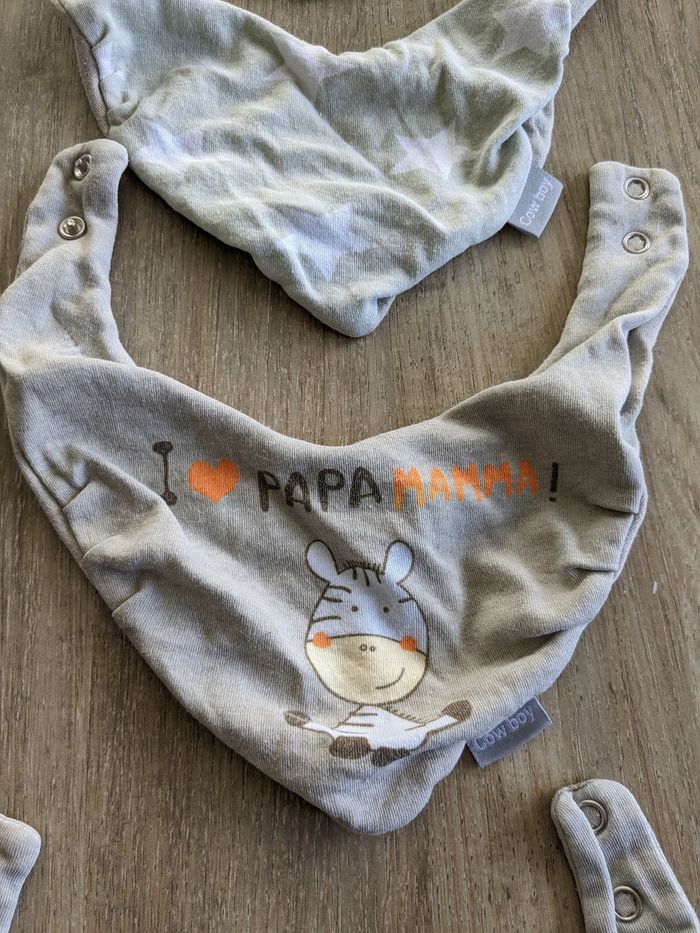 Foulards bavoirs doublure plastifiée 3 pommes - photo numéro 3