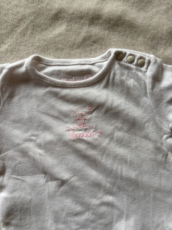 Teeshirt blanc manche courte bébé fille - photo numéro 2