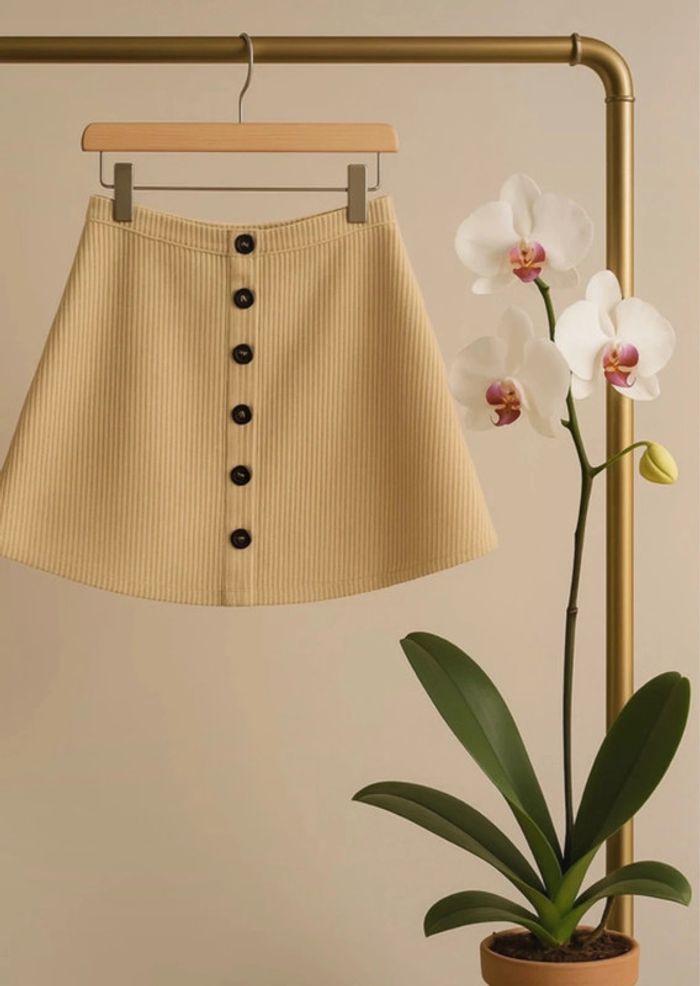 Jupe en velours côtelé beige - Shein - Taille L - Neuve - 5€ - photo numéro 4
