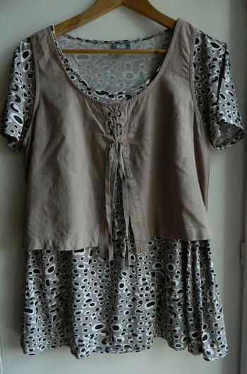 T shirt manches courtes T 44 "Bleu Bonheur"