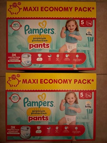 Couches Pampers premium protection pants Taille 5 Neuf