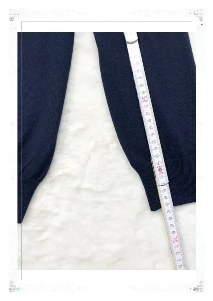 Ralph Lauren pull homme laine mérinos bleu marine col rond taille M - photo numéro 10