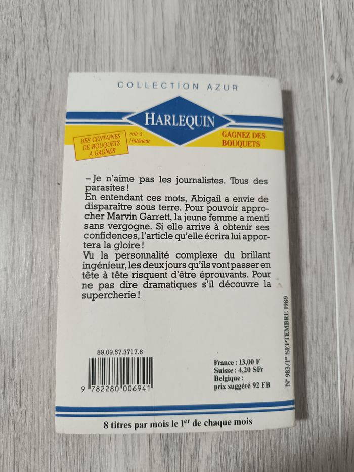 Livre Harlequin collection Azur - photo numéro 2