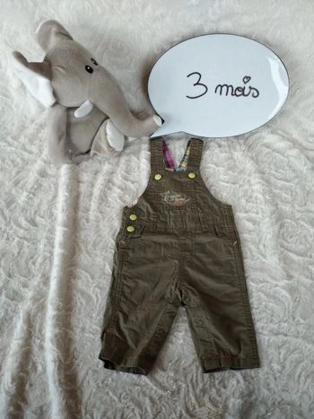 Salopette Garçon 3 mois "Coconut beach" La compagnie des petits 100% coton