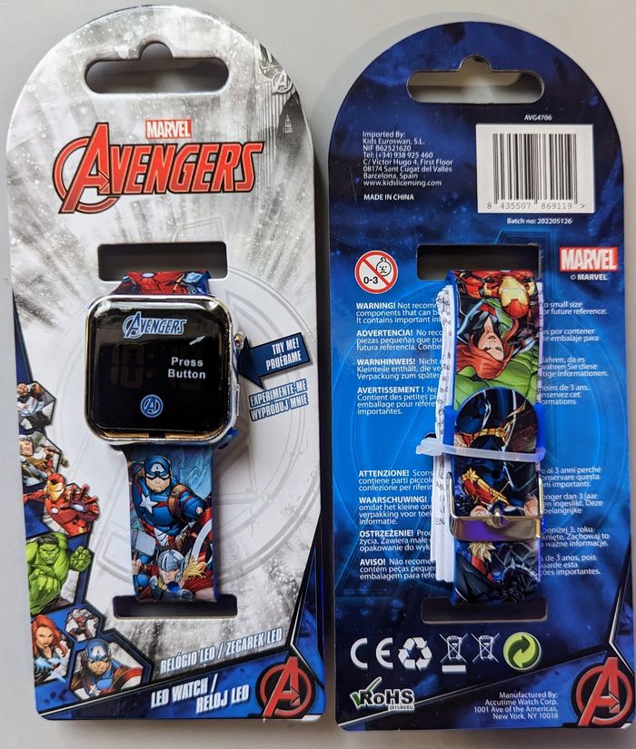 Montre LED digitale Avengers