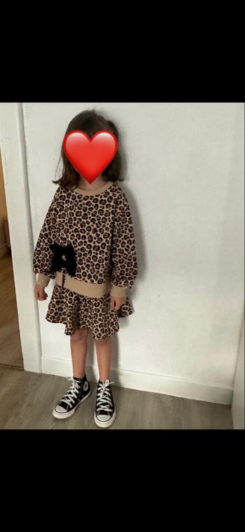 Ensemble pour filles imprimé léopard 