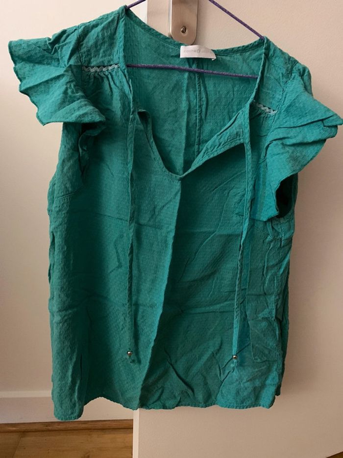 Blouse verte cache-cache - photo numéro 4
