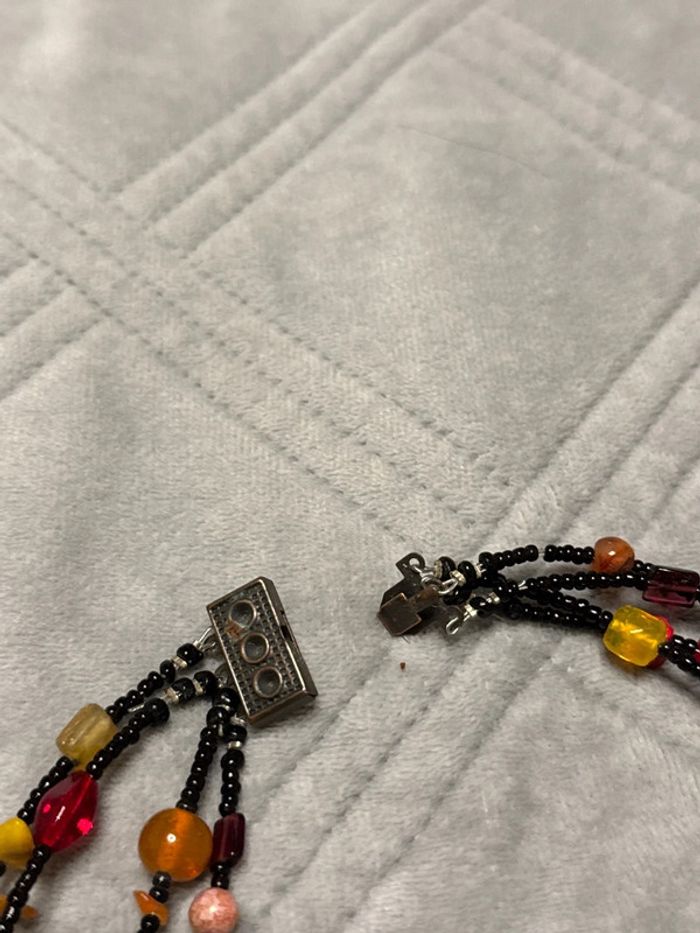 Collier multirangs perles fantaisie – Style bohème coloré - photo numéro 3