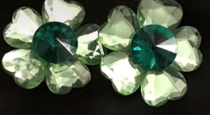 Très beaux clips fleurs vintage . Années 80 - photo numéro 5