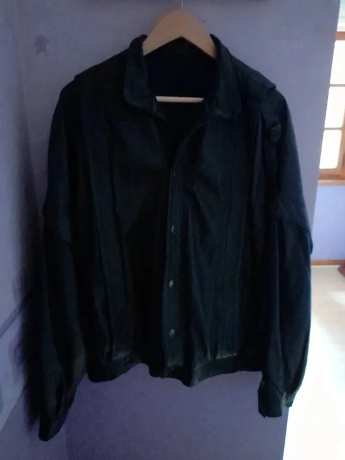 Veste Homme en Cuir Véritable Noir - Fabriquée en France