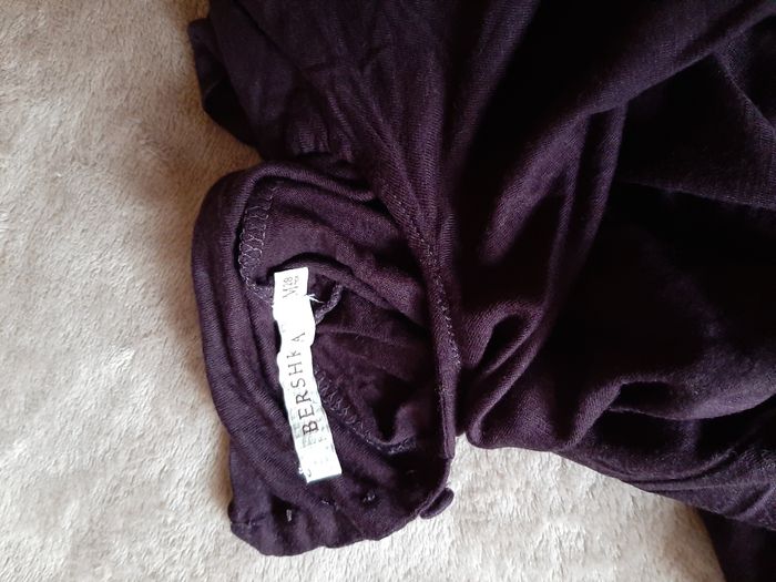 BERSHKA Robe TULIPE COL ROULE - violette taille M - photo numéro 7