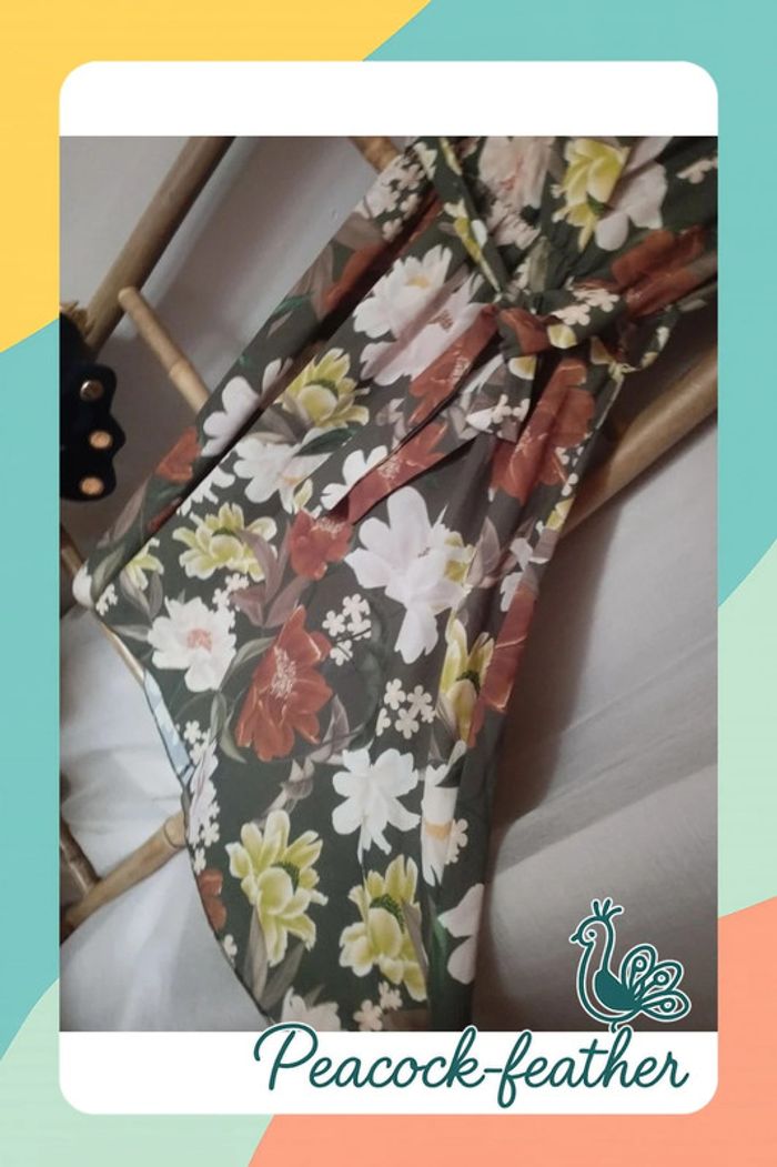 Robe verte fleurie TU - photo numéro 7
