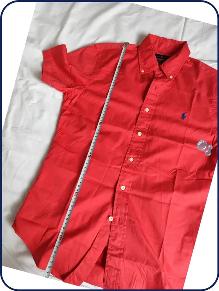 Chemise- homme- Ralph Lauren -rouge- S - photo numéro 8