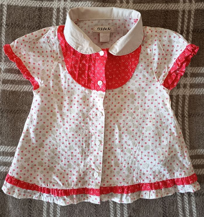 Chemise Enfant Manches Courtes à Motifs Fleuris 🌸 - 3 Mois / Orchestra