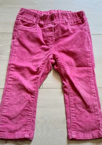 Pantalon velours rose blukids 18 mois