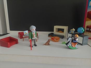 Salon avec cheminée playmobil