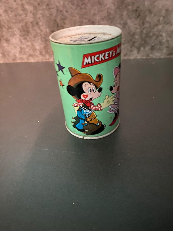 Pas d envoie avec homerr tirelire disney mickey vintage en métal - photo numéro 3