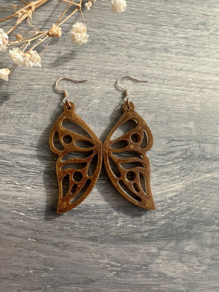 Boucles d'oreilles ailes de papillon