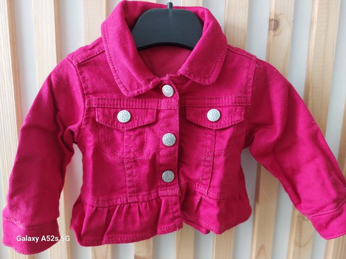 Veste jean fushia 3 mois